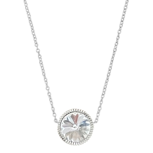 Silver Rivoli Crystal Clear Shy Siren Necklace - Picture 1 of 3